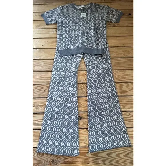 NWT Kilo Brava Lounge Flare Pants Set Size Medium Women’s Gray - Picture 2 of 16